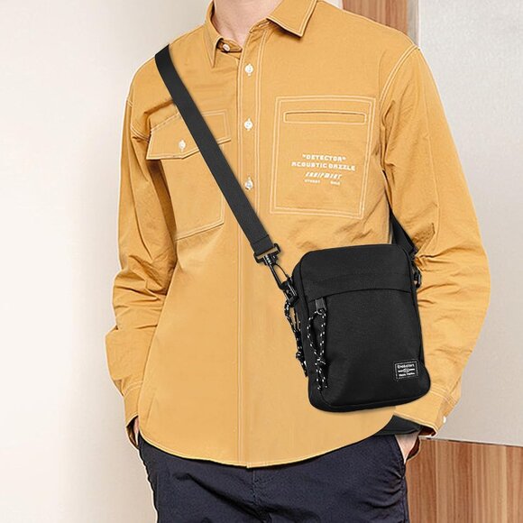 Stylish Men's Crossbody Satchel with Smooth Zippers - Perfect for Daily Use - Picture 6 of 7
